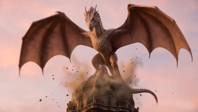 Dragón sobre una cúpula